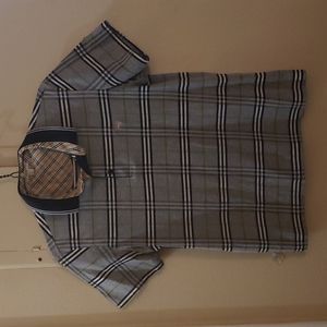 Burberry men's casual short sleeve shirt size-L